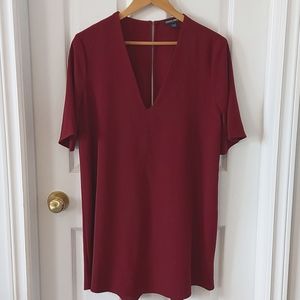 Burgundy dress